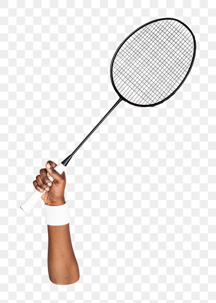 Badminton racket png, transparent background