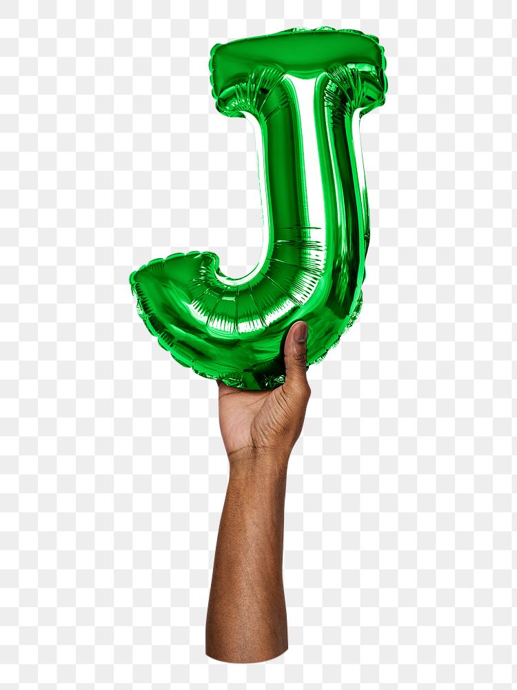 J png English alphabet, balloon uppercase letter on transparent background