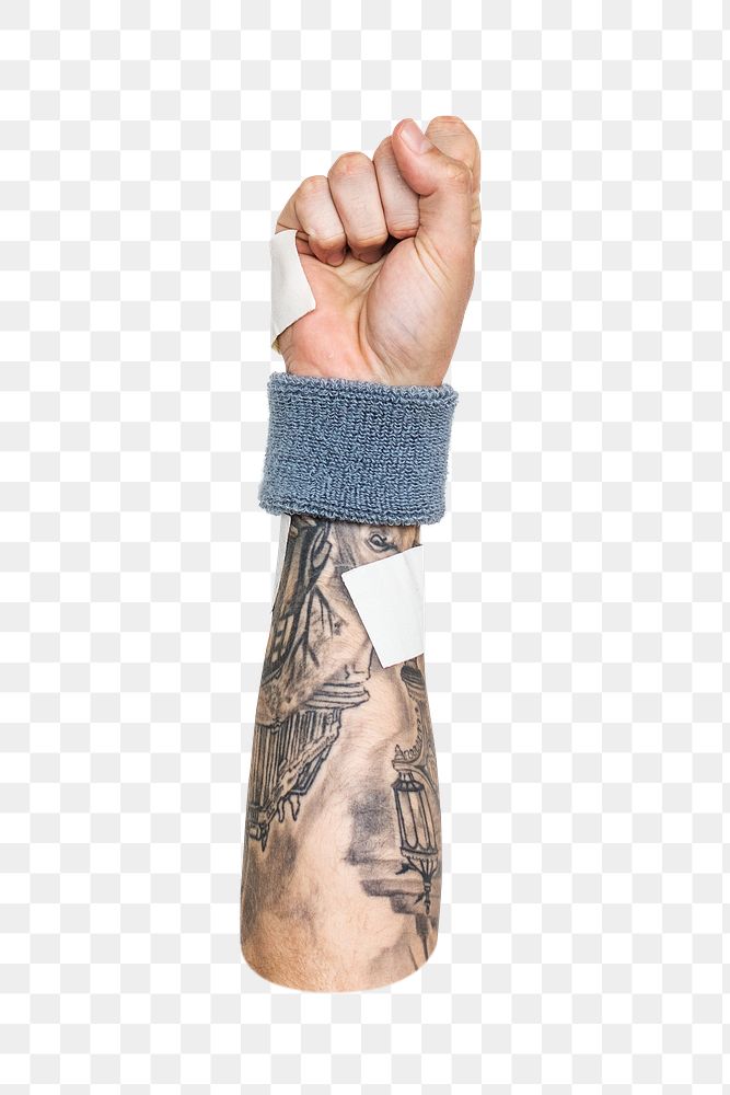 hand pointing tattoo