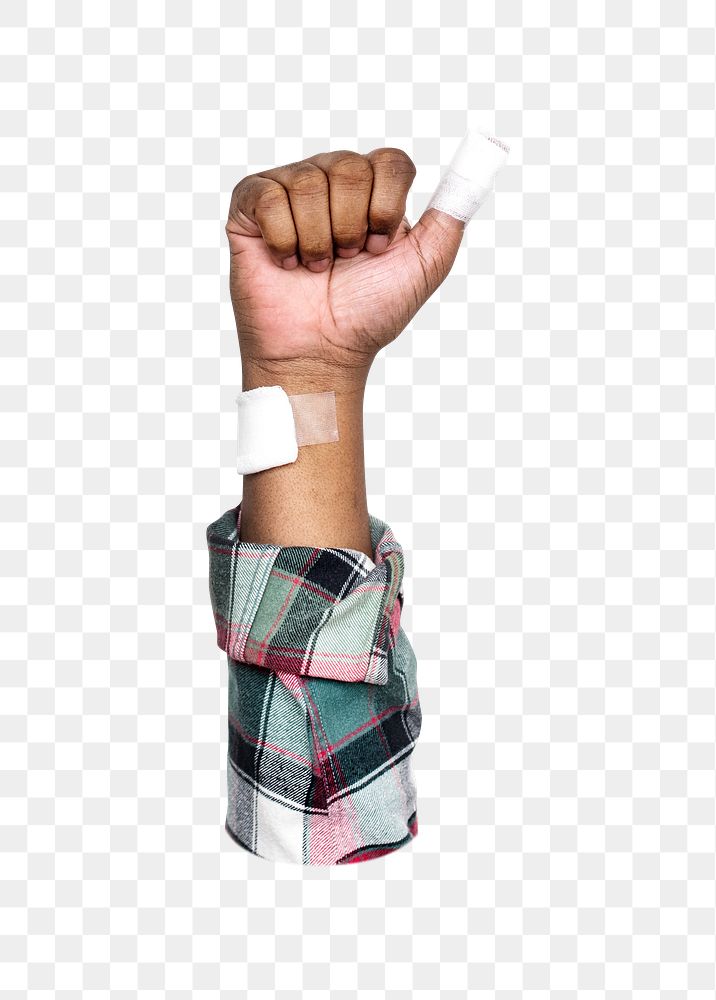 Thumbs up png hand sign sticker, transparent background