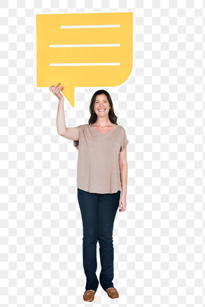 Speech bubble png element, transparent background