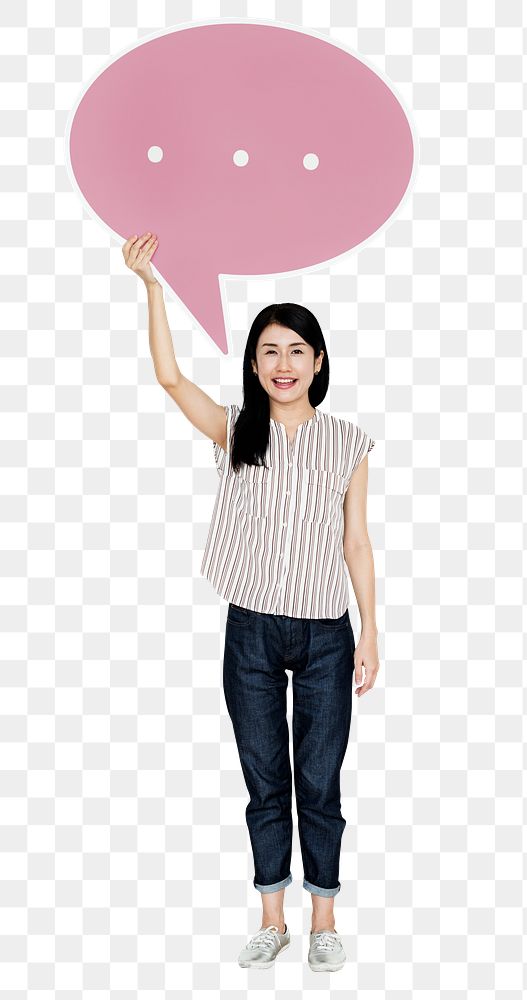 Speech bubble png element, transparent background