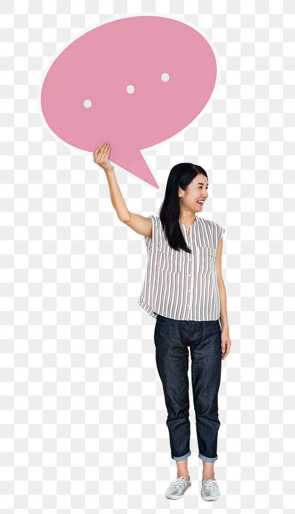 Speech bubble png element, transparent background