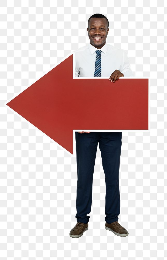 Business arrow png element, transparent background