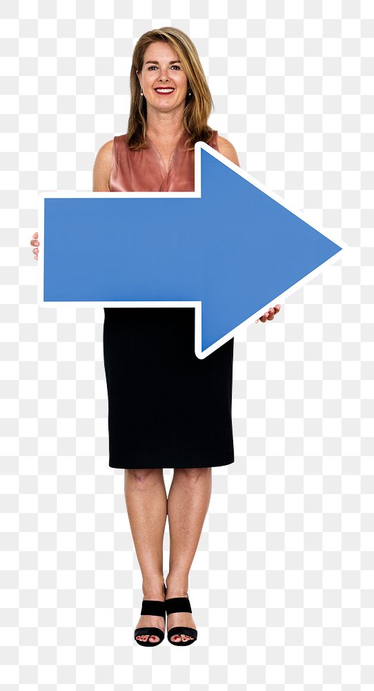 Business arrow png element, transparent background