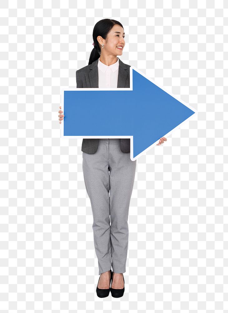 Business arrow png element, transparent background