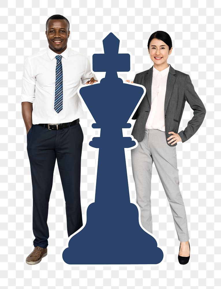 Business chess png element, transparent background