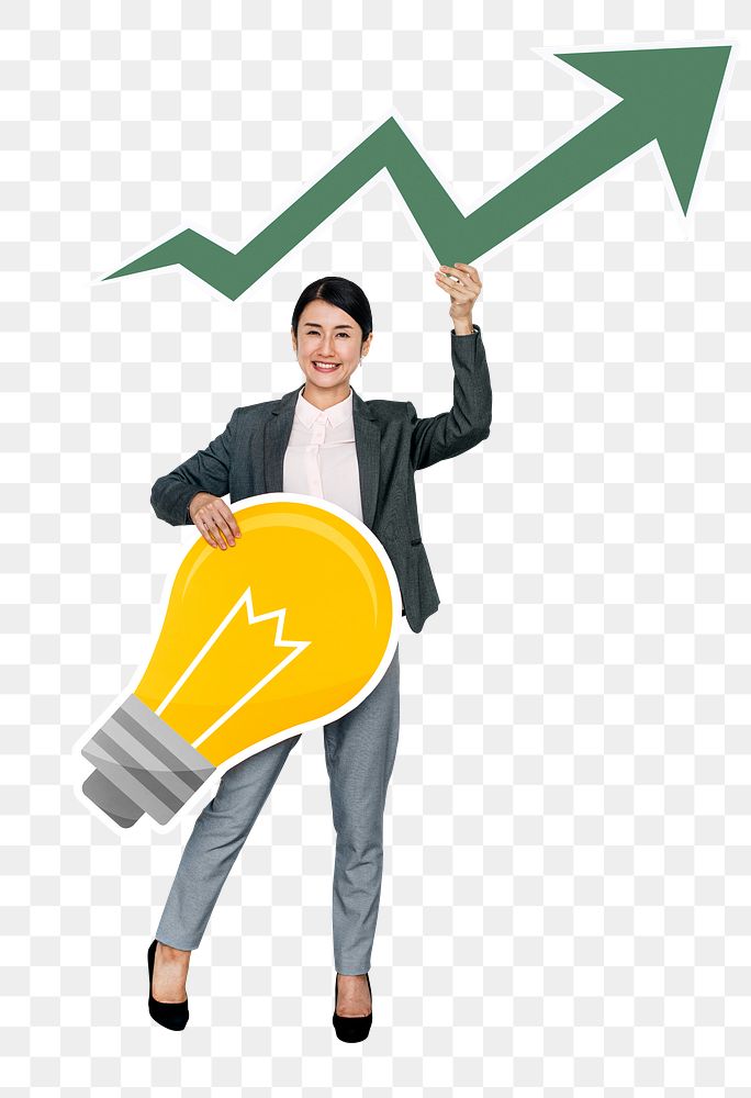 Businesswoman png element, transparent background