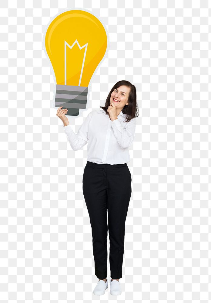 Creative businesswoman png element, transparent background