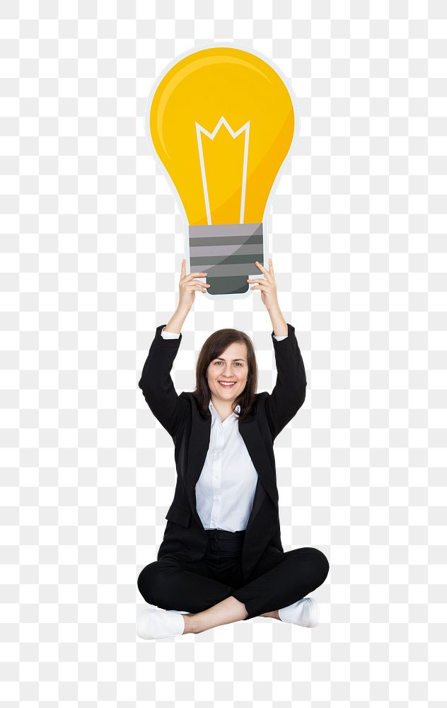 Creative businesswoman png element, transparent background