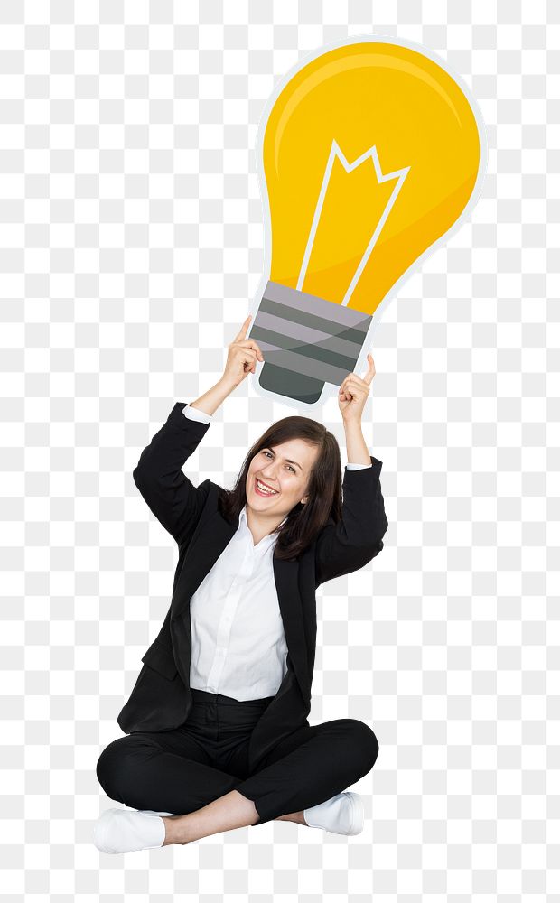 Creative businesswoman png element, transparent background