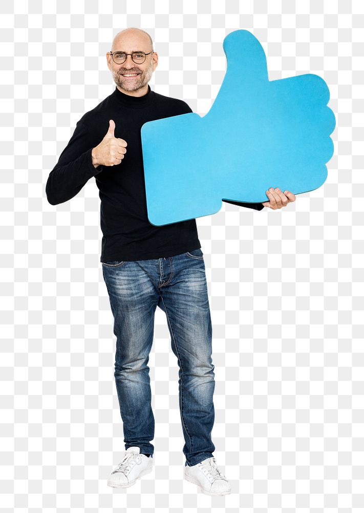 Thumbs up png element, transparent background