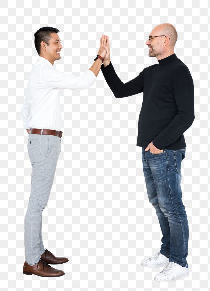 High five png element, transparent background