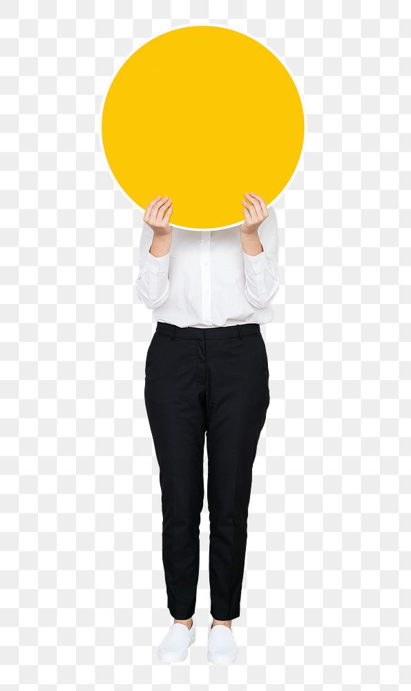 Round sign png element, transparent background