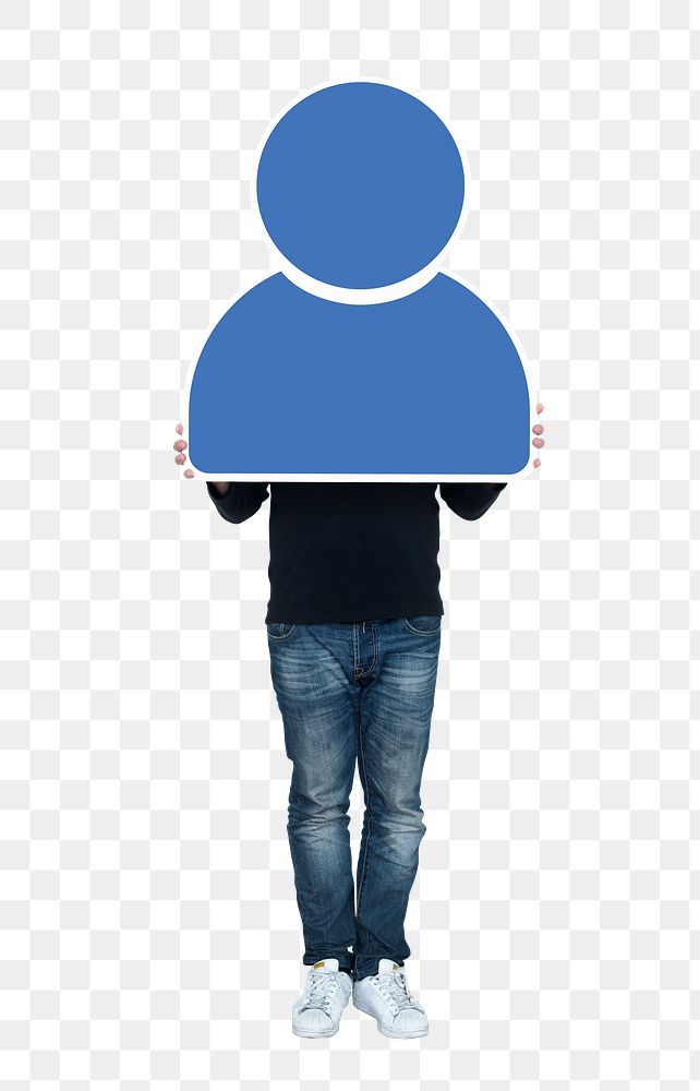 User profile png element, transparent background