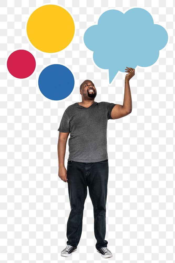 Speech bubble png element, transparent background