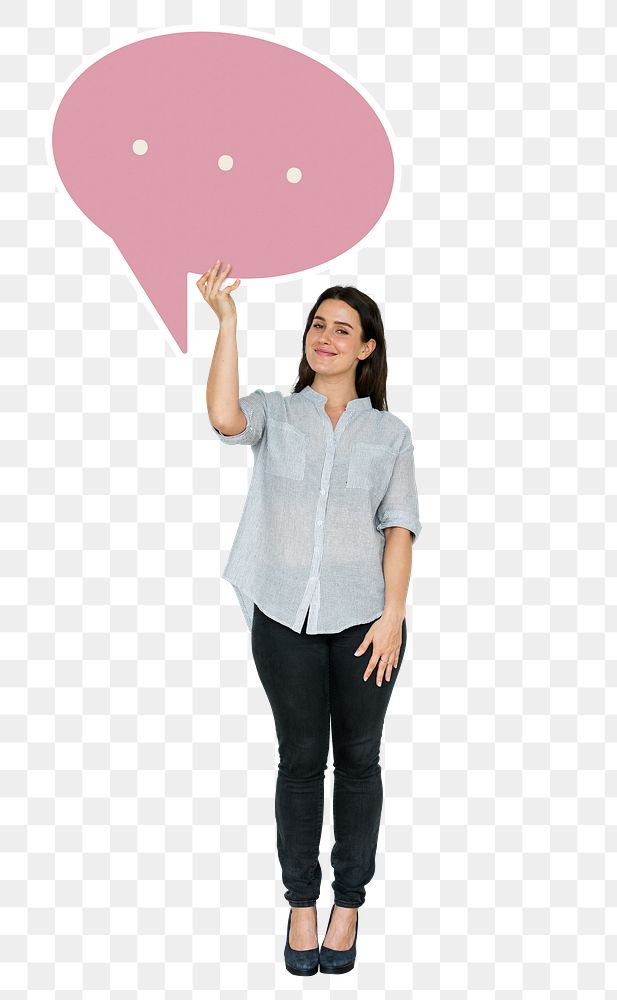 Speech bubble png element, transparent background