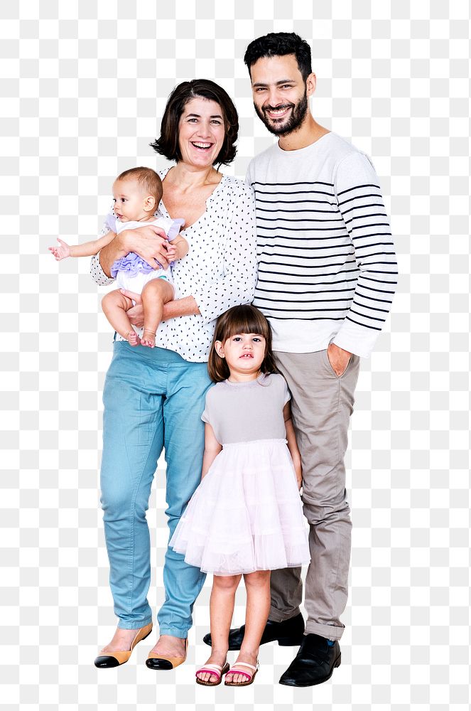 Happy family png element, transparent background