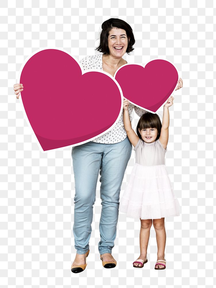 Happy family png element, transparent background