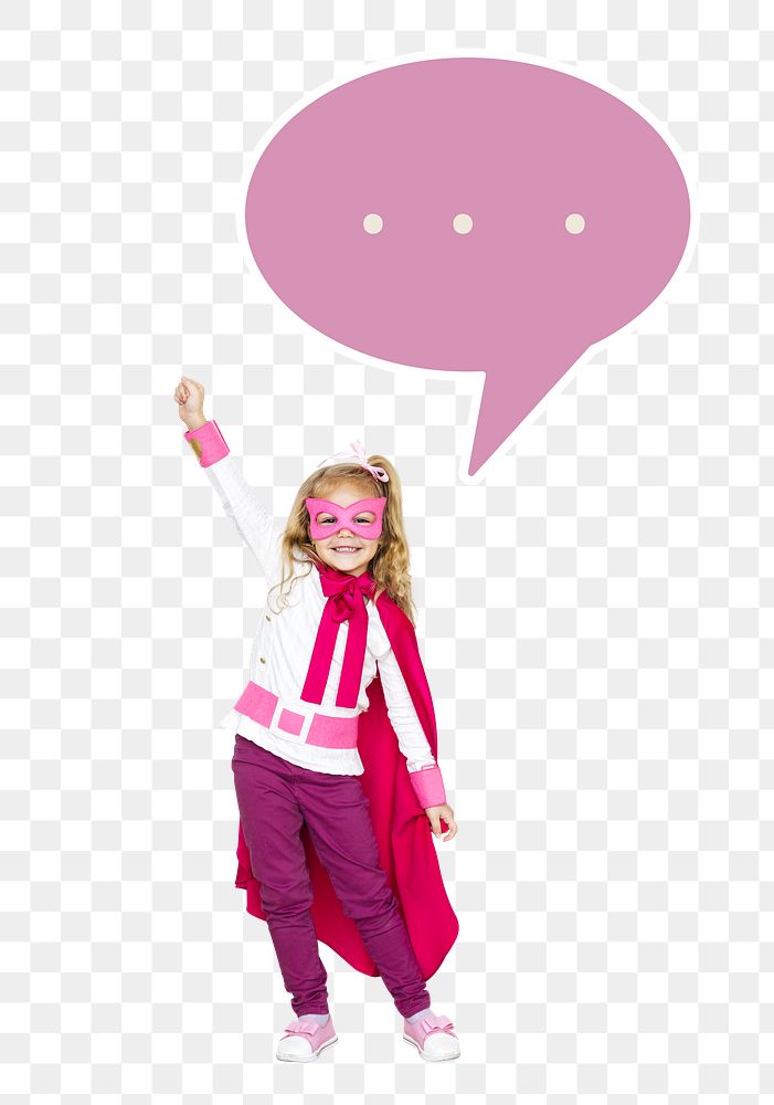 Superhero kid png, transparent background