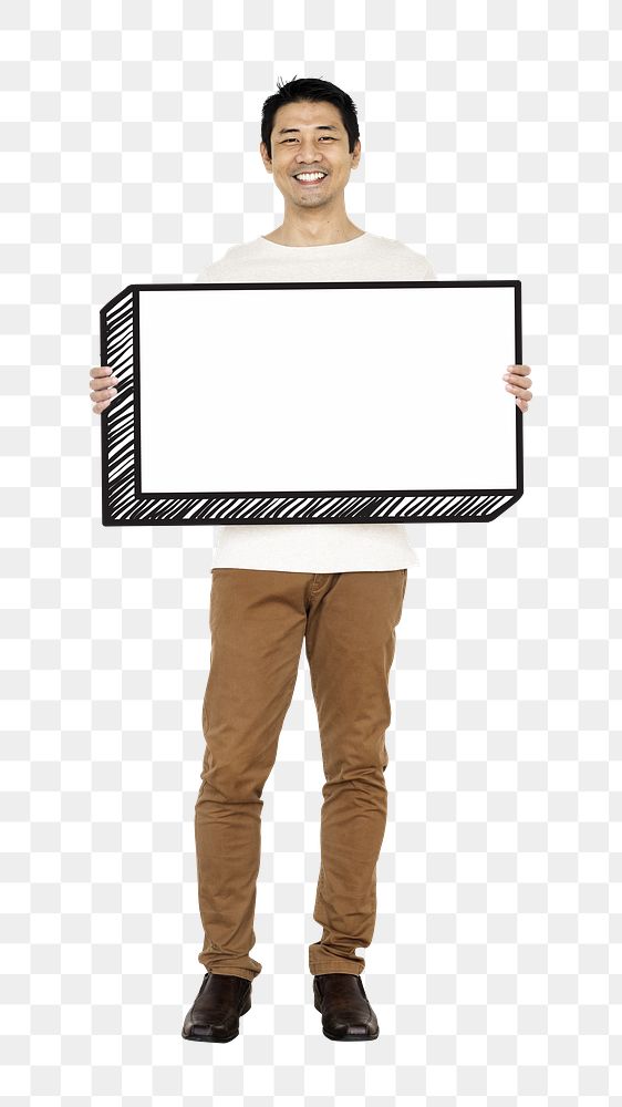 Blank sign png element, transparent background