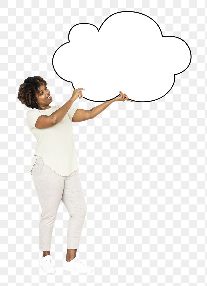 Speech cloud png element, transparent background