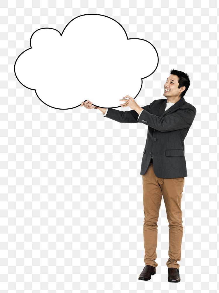 Speech bubble png element, transparent background