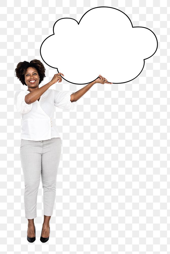 Speech cloud png element, transparent background