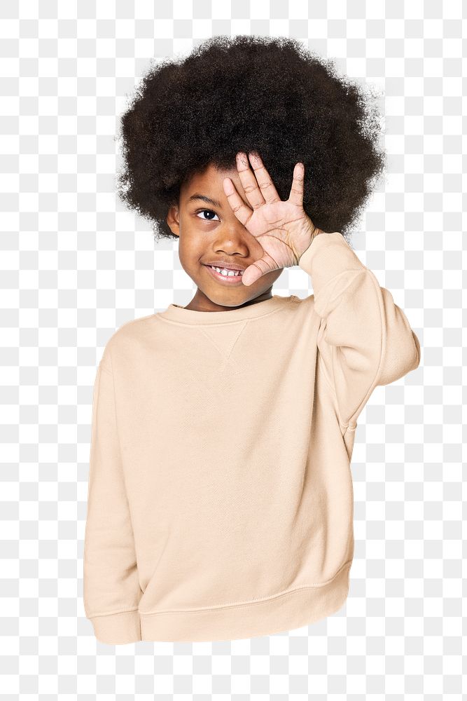 African American boy png, transparent background