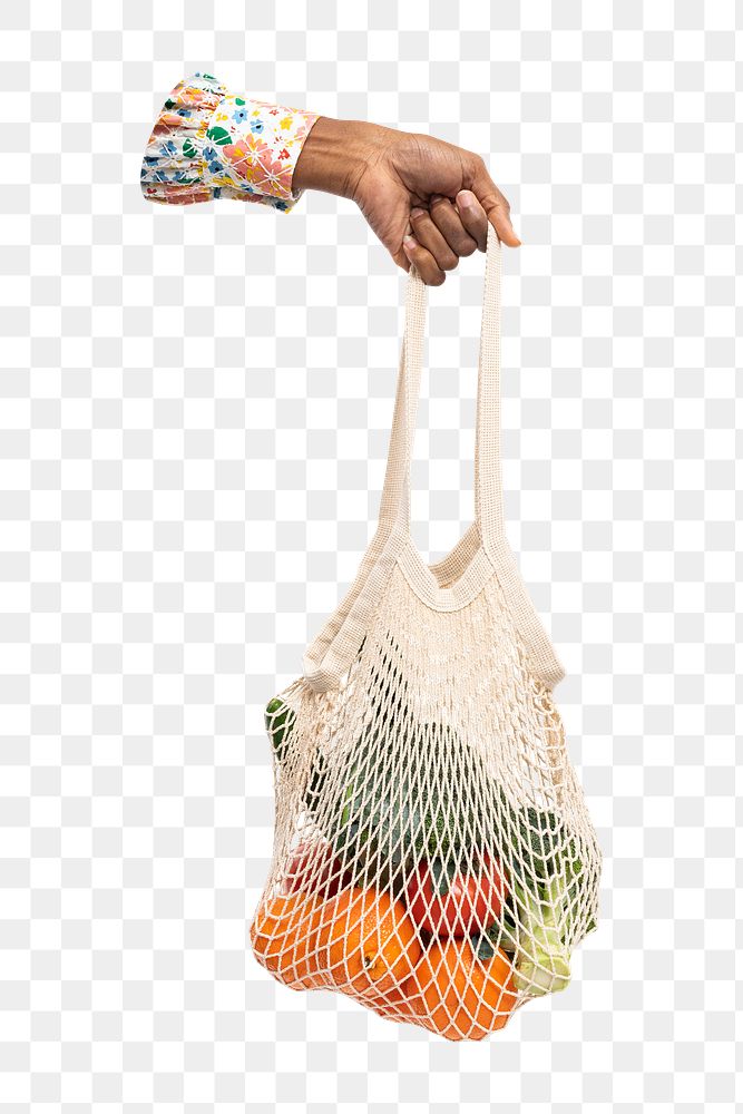 Png net string bag environmental friendly, transparent background
