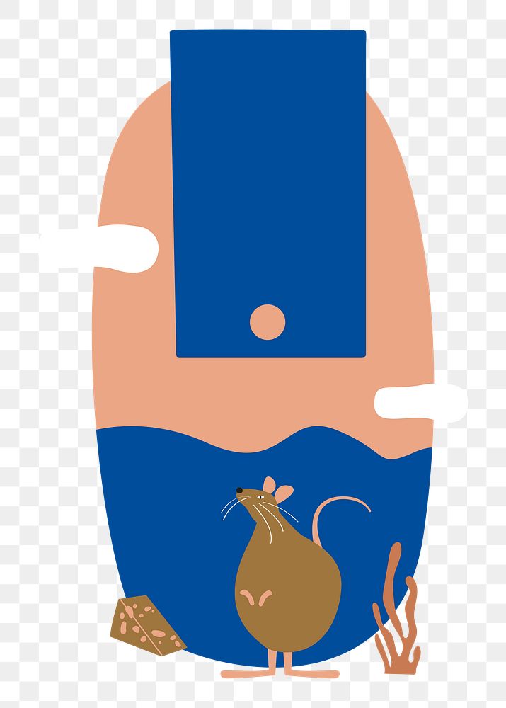 Png Year of the rat element, transparent background