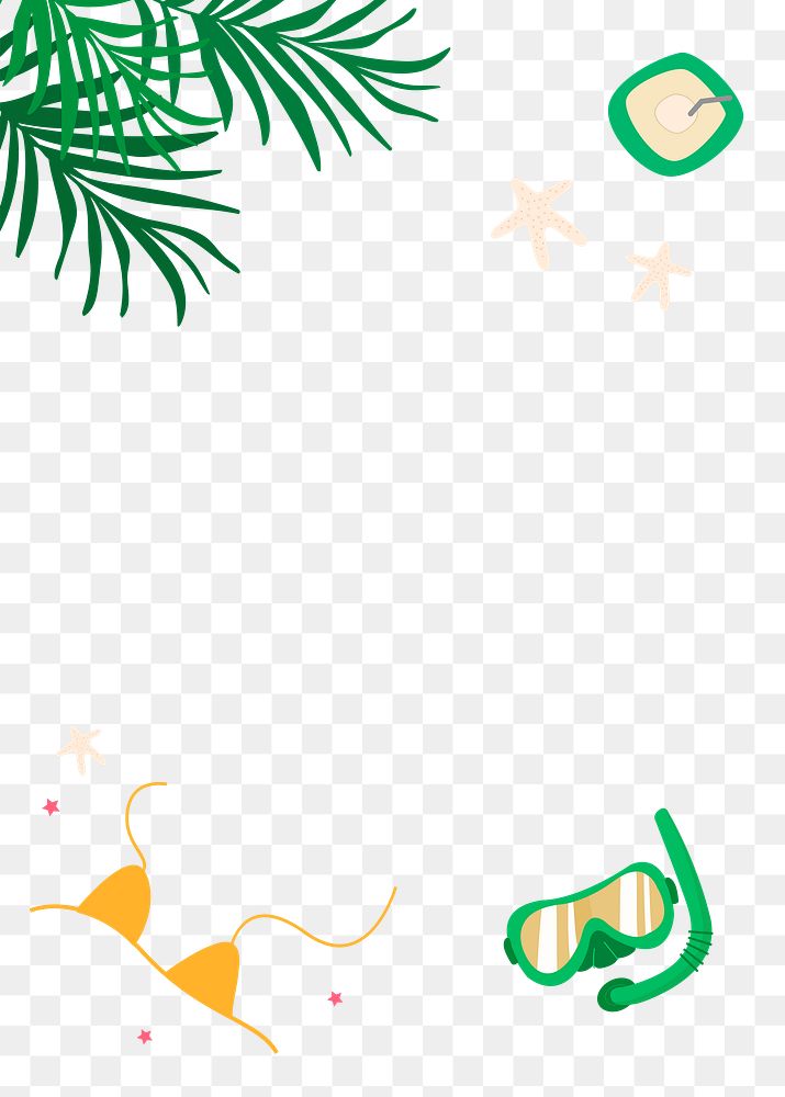 Png summer beach holiday element, transparent background