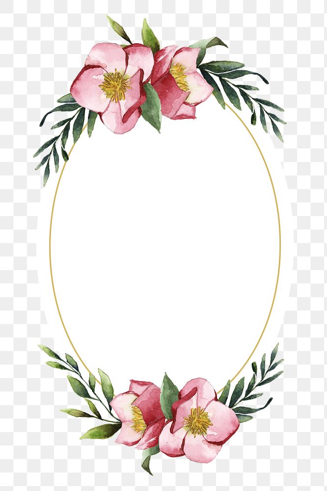 Flower badge png, transparent background