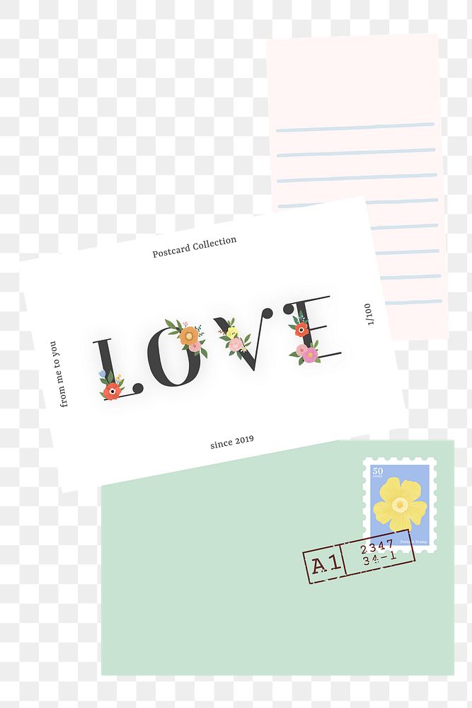 Love lettering png sticker, transparent background