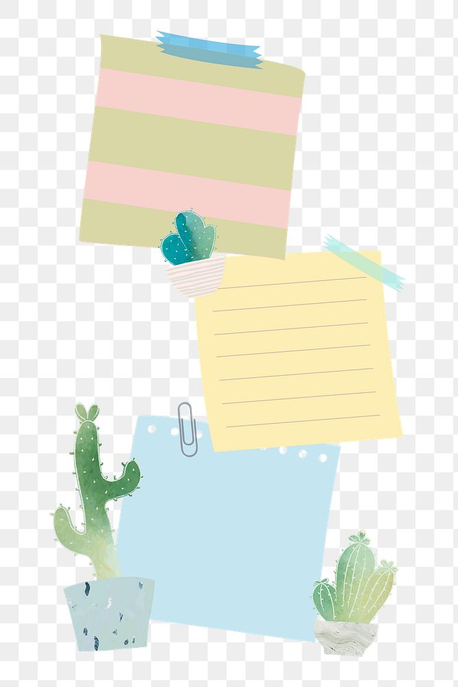 Notepaper png sticker, transparent background