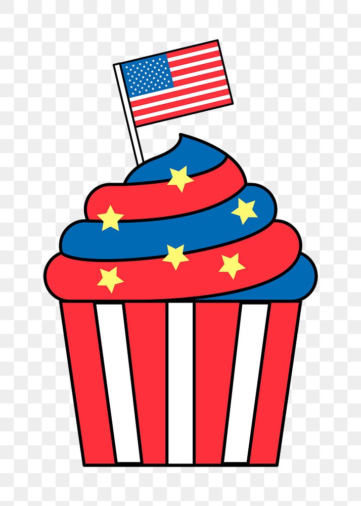 American cupcake png, transparent background