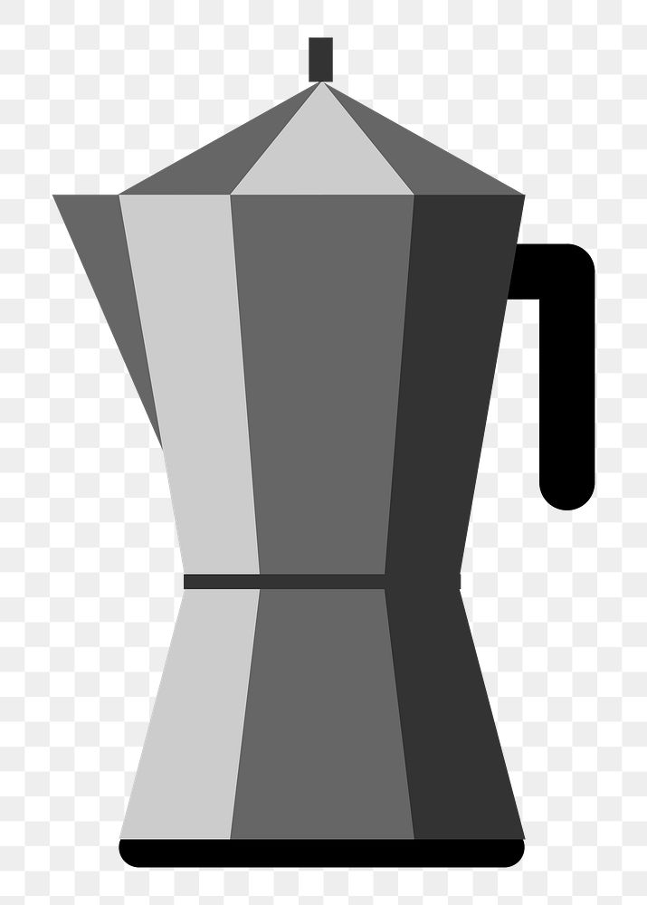 PNG Moka pot illustration sticker, transparent background