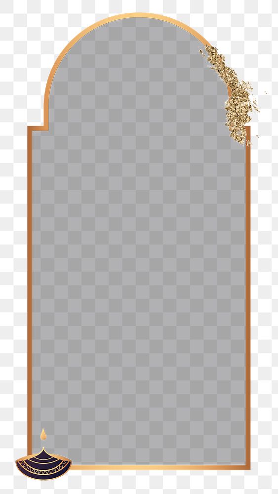 Png Islamic design frame, transparent background