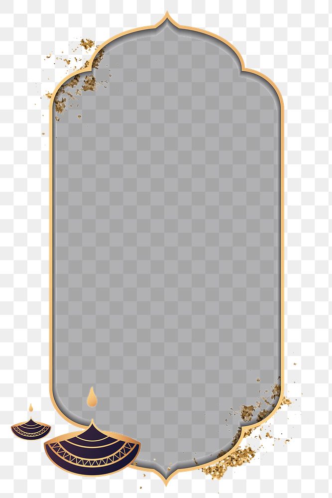 Png Islamic design frame, transparent background