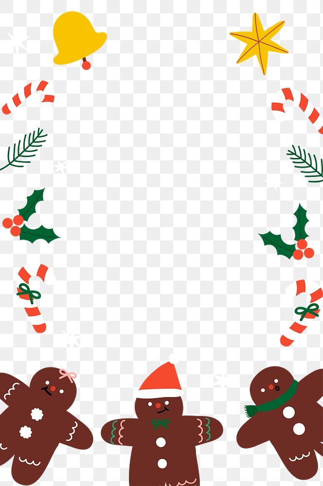 Christmas day png border, transparent background