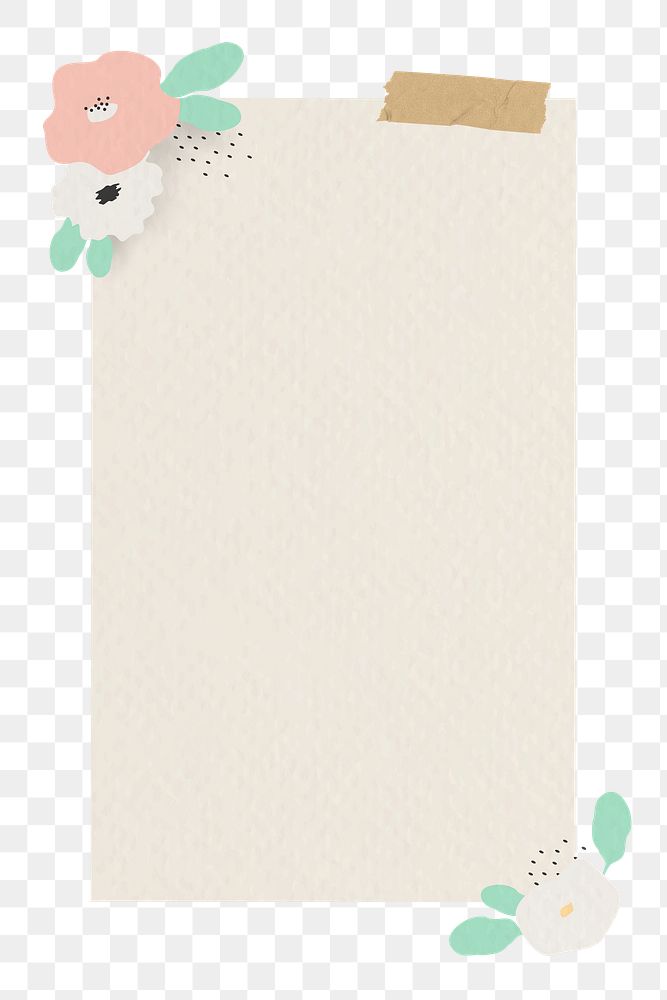 Notepaper png sticker, transparent background