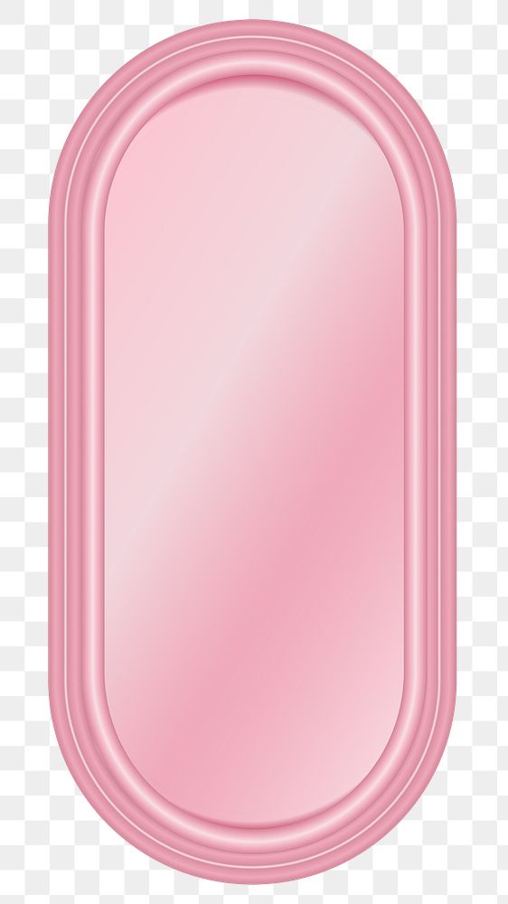 Pink png frame, transparent background