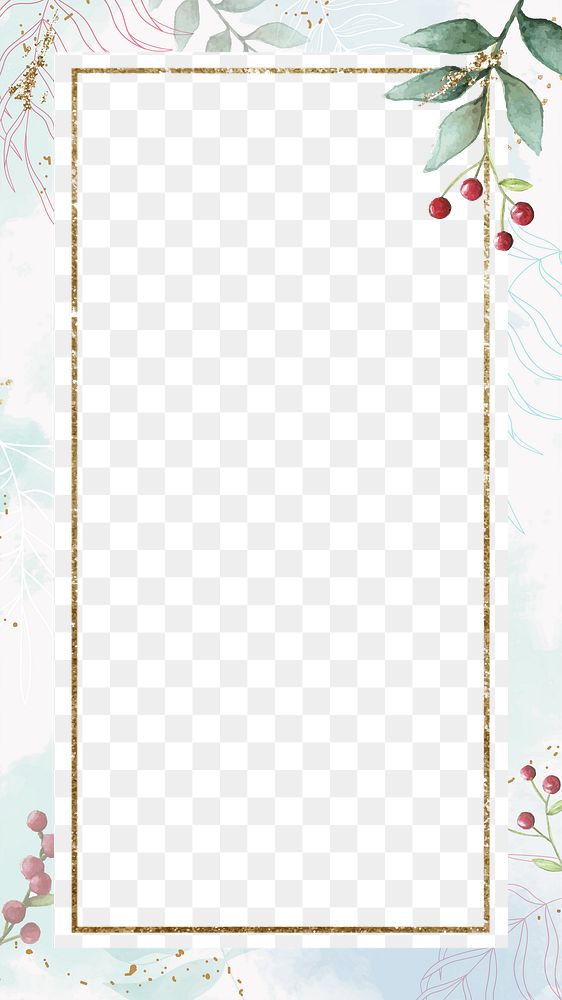 Png Christmas design border frame, transparent background