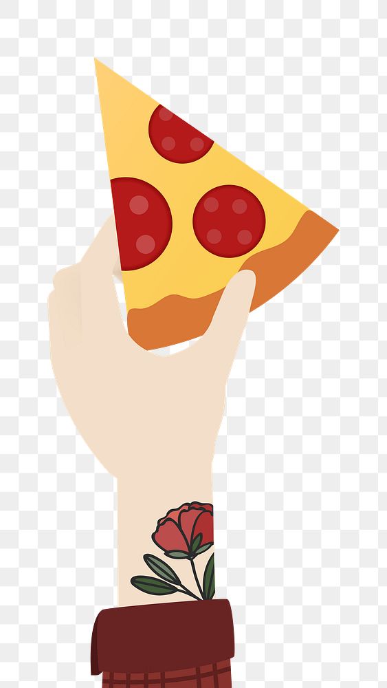 Pizza slice png food illustration, transparent background