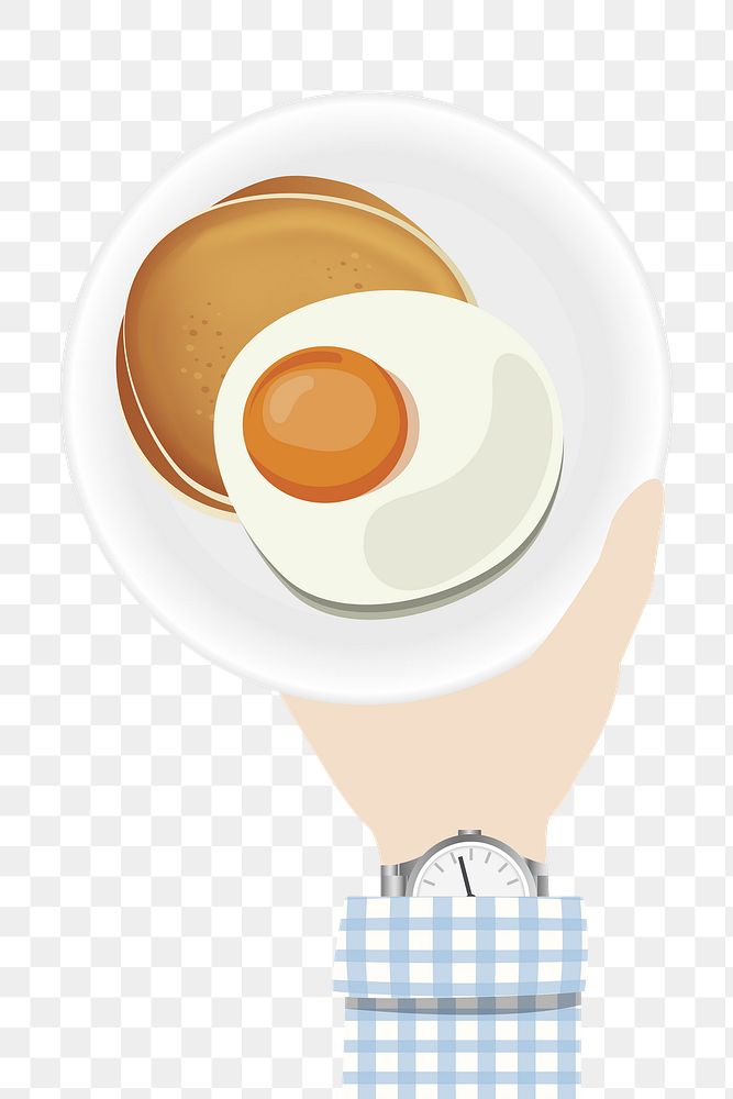 Pancake breakfast png food illustration, transparent background