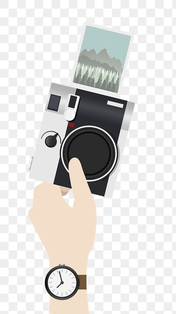 Film camera png illustration, transparent background