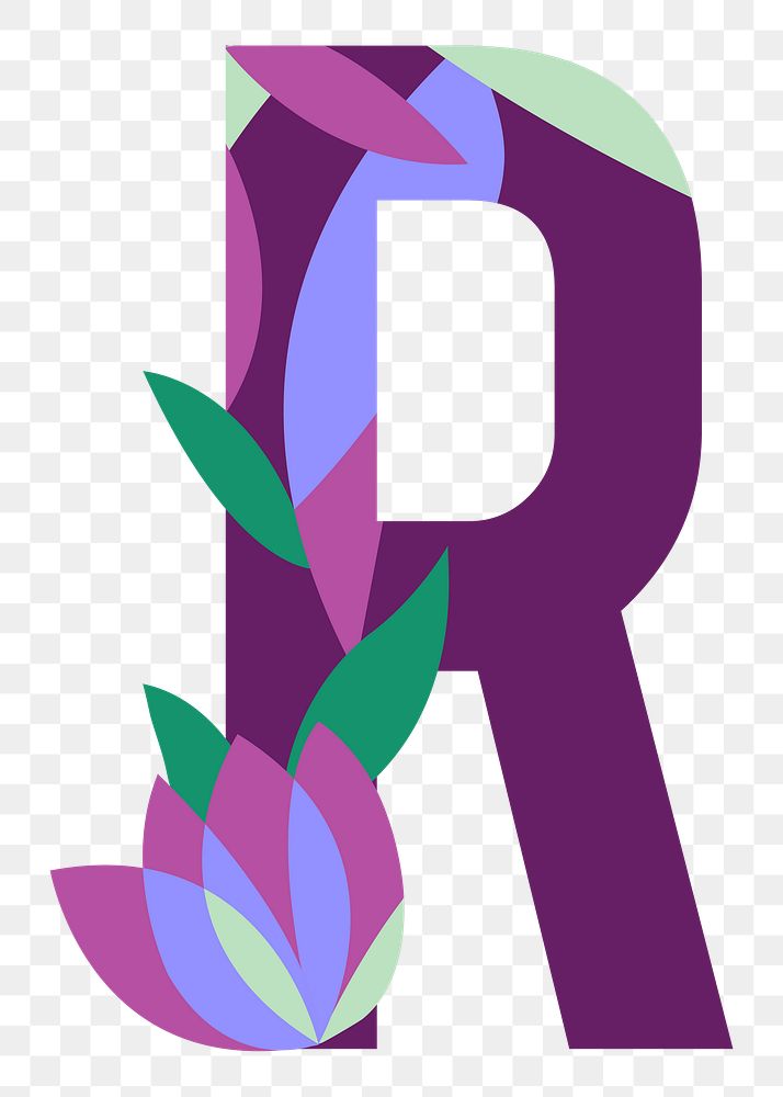 R alphabet png illustration, transparent background