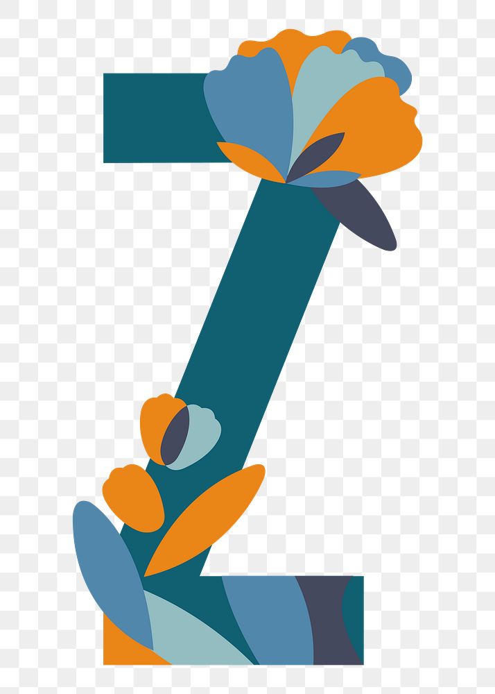 Z alphabet png illustration, transparent background