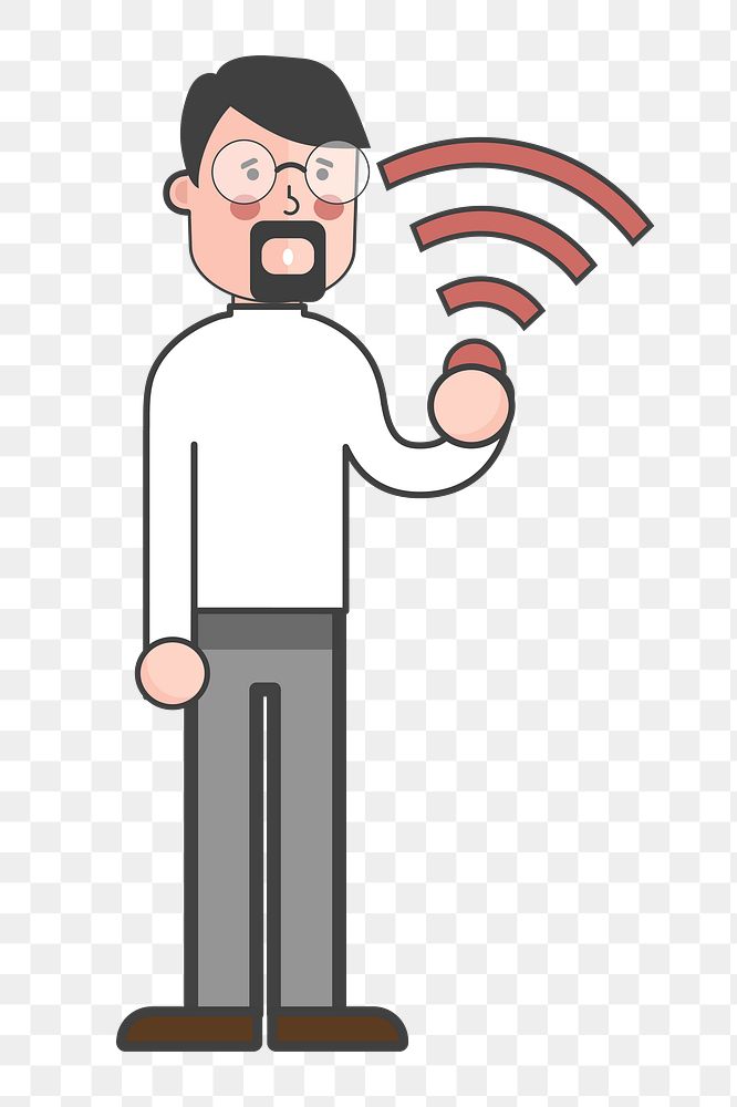 Wifi connection png illustration, transparent background