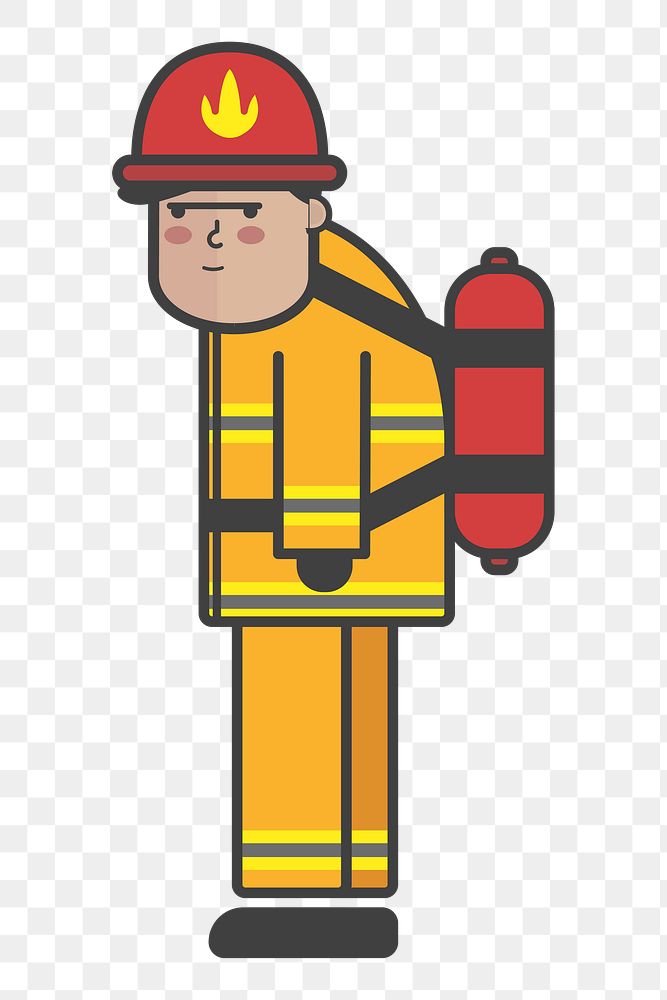 Firefighter png illustration, transparent background